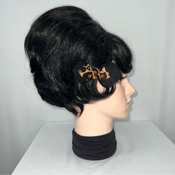 Leopard Print Exotic Bandana Knotted Hair Bow - Picture 4 of 11